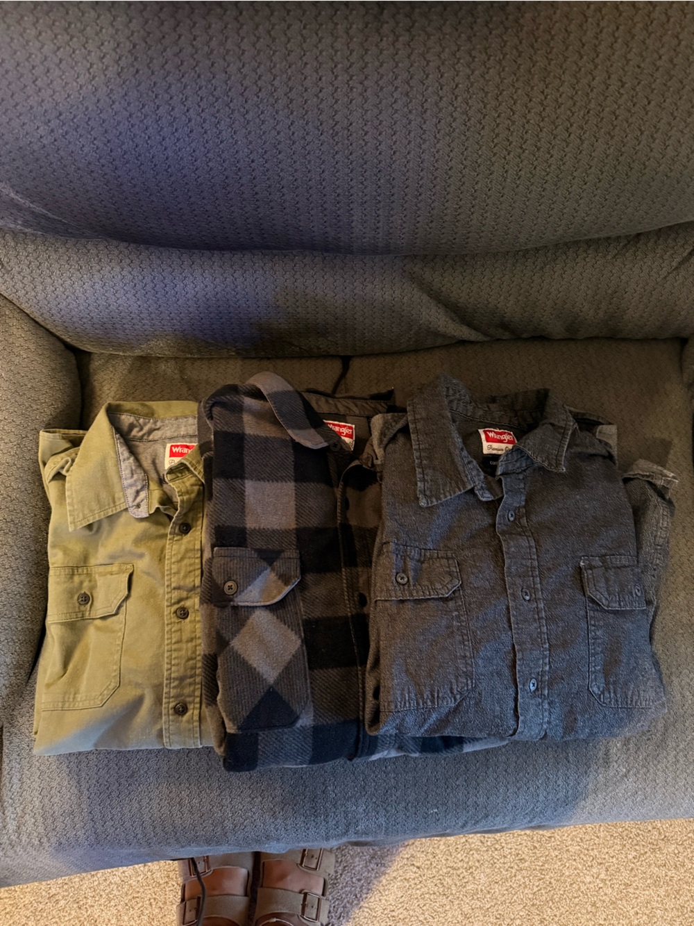 Lot of Wrangler button up shirts